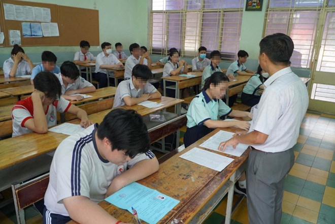 Thí sinh dự thi vào lớp 10 tại TPHCM năm 2024. Ảnh: Chân Phúc