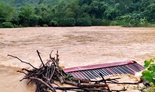 Mưa lớn gây ngập lụt và cô lập nhiều xã vùng cao của tỉnh Lạng Sơn. Ảnh: Người dân cung cấp.