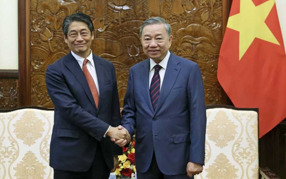 Chủ tịch nước Tô Lâm tiếp Đại sứ Nhật Bản tại Việt Nam Ito Naoki. Ảnh: TTXVN