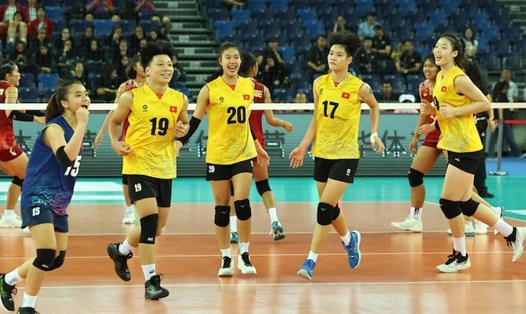 Tuyển bóng chuyền nữ U20 Việt Nam nằm ở bảng E vòng 2 giải châu á 2024. Ảnh: AVC
