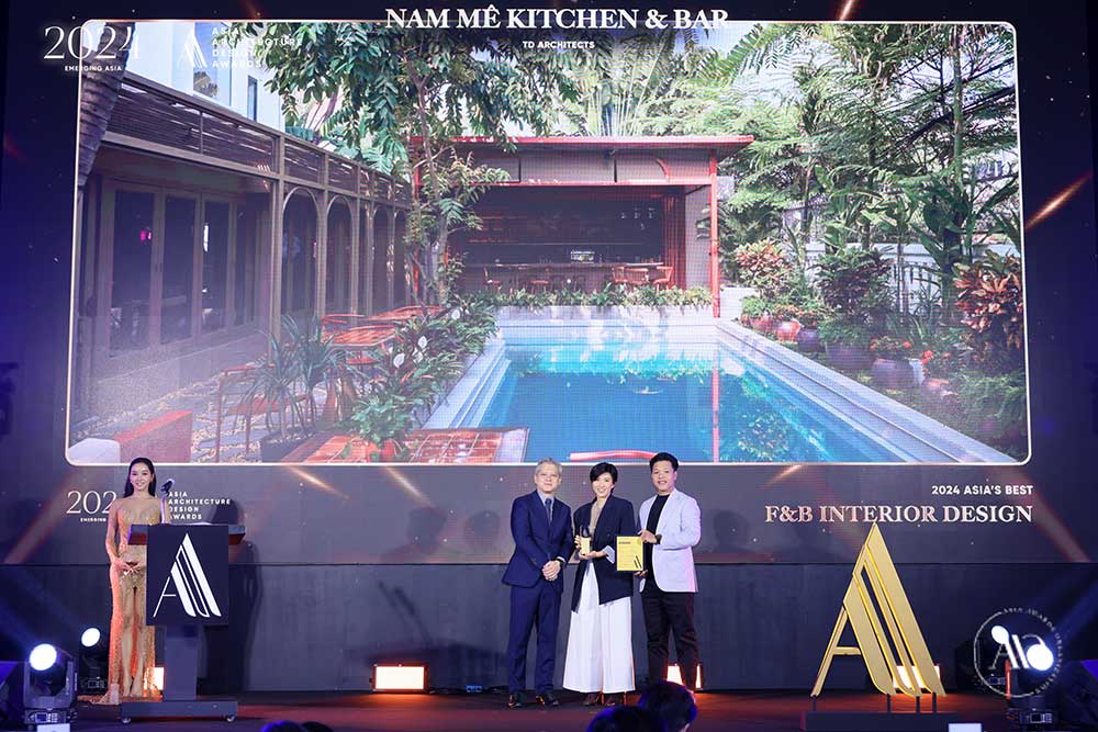 Đại diện của TD architects với công trình Nam Mê Kitchen & Bar được đánh giá cao về mặt kiến trúc. Ảnh: Thanh Tú