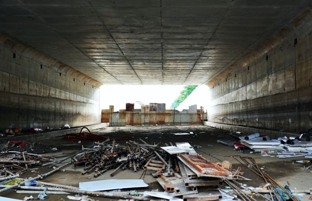 Currently, the HC2 tunnel has been fully visible from one side to the other.