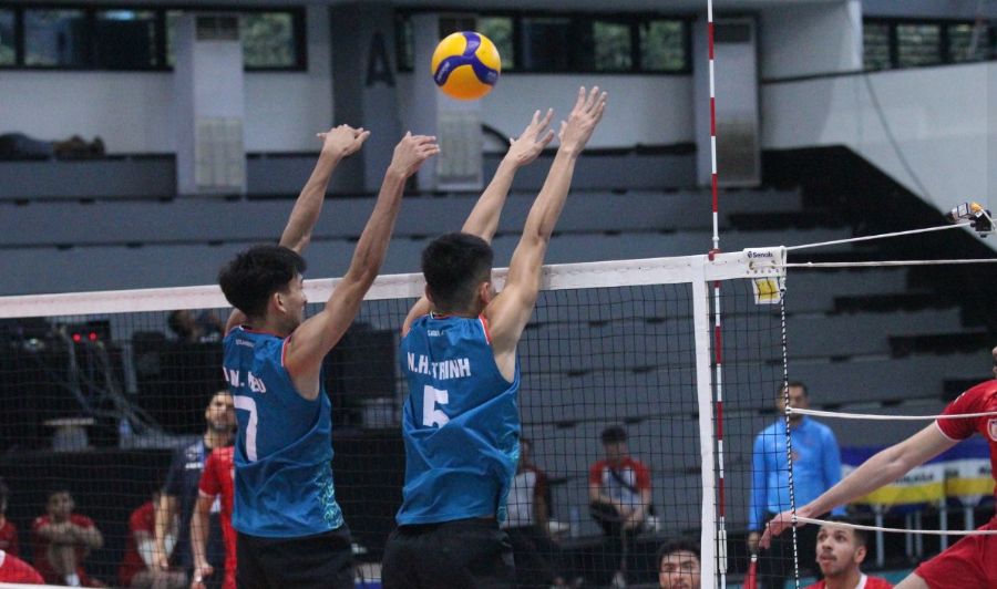 Vietnam U20 at the 2024 Asian U20 Men's Volleyball Championship. Photo: AVC