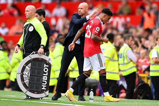 Bất đồng với Ten Hag từng đẩy Sancho khỏi Old Trafford. Ảnh: AFP