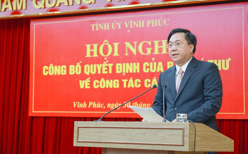 Tân Phó Bí thư Tỉnh ủy Vĩnh Phúc Trần Duy Đông (SN 1979) có trình độ tiến sĩ kinh tế, thạc sĩ chính sách công tại Nhật Bản. Ảnh: Trà Hương