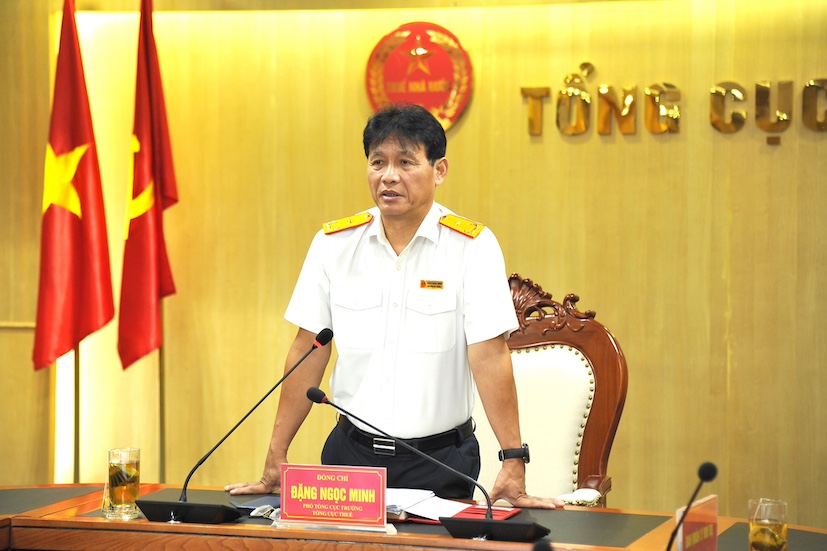 Phó Tổng cục trưởng Tổng cục Thuế Đặng Ngọc Minh yêu cầu sớm áp dụng quản lý rủi ro trong quản lý thuế đối với hộ kinh doanh. Ảnh: TCT
