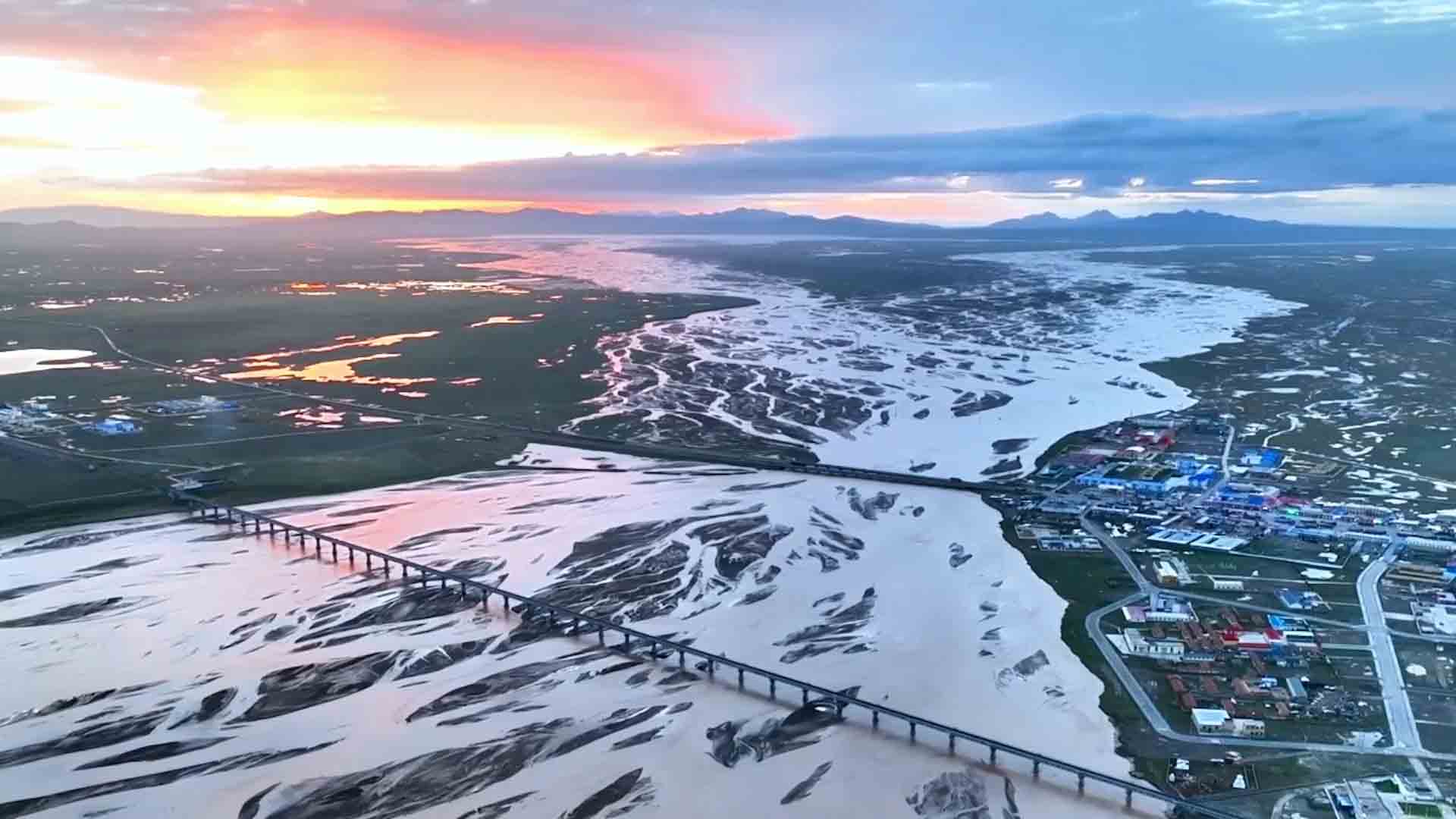 Đầu nguồn sông Dương Tử ở Trung Quốc. Ảnh: Xinhua