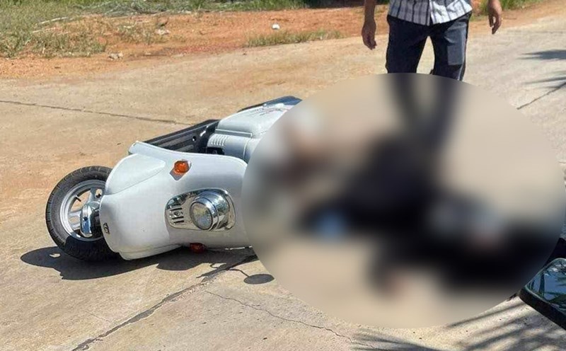 Nữ Trung tá Công an ở Bình Định bị 1 người đàn ông dùng búa đánh gục trên đường. Ảnh: Hiếu Nguyễn