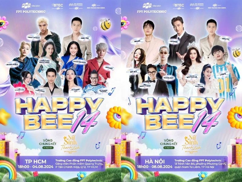 Nhiều "anh trai" đình đám góp mặt trong đêm nhạc Happy Bee 14. Ảnh: BTC