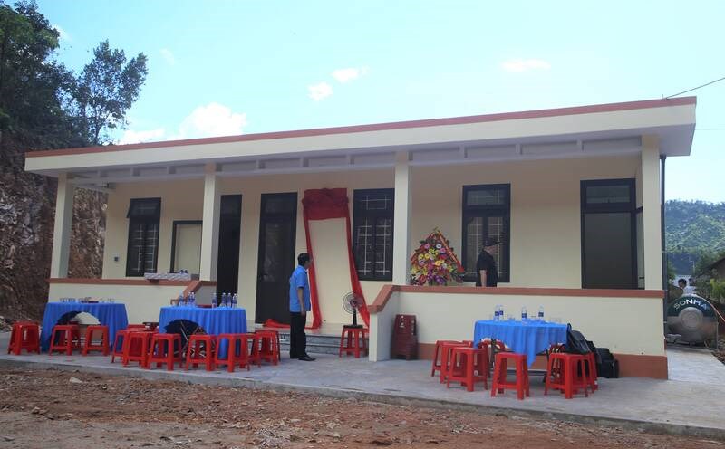 Nhà ở công vụ đầu tiên dành cho giáo viên ở vùng khó do Liên đoàn Lao động (LĐLĐ) tỉnh Quảng Trị xây dựng. Ảnh: Hưng Thơ