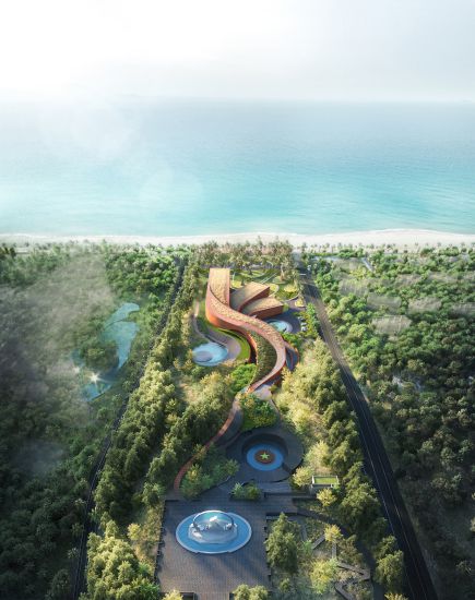 Phương án trúng tuyển thiết kế kiến trúc, cảnh quan công trình Bảo tàng Trường Sa. Ảnh: Hữu Long