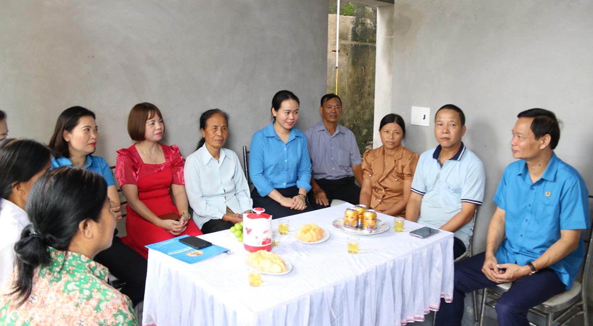 Ngôi nhà Mái ấm Công đoàn của gia đình anh Huy ở xã Đông Vinh, huyện Đông Hưng, tỉnh Thái Bình. Ảnh: Bá Mạnh