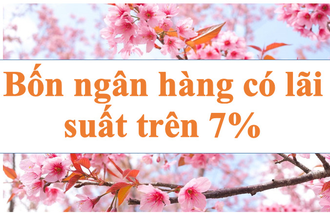 Bốn ngân hàng niêm yết lãi suất cao nhất trên 7%. Ảnh minh họa: Hà Vy
