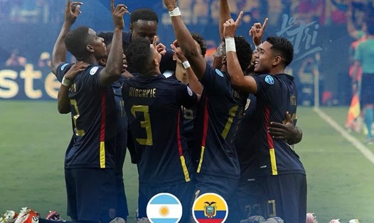 Ecuador đối đầu Argentina tại tứ kết Copa America 2024.  Ảnh: LĐBĐ Ecuador 