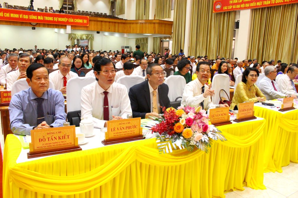 Đại biểu tham dự Đại hội Mặt trận Tổ quốc Việt Nam tỉnh An Giang. Ảnh: Lâm Điền 