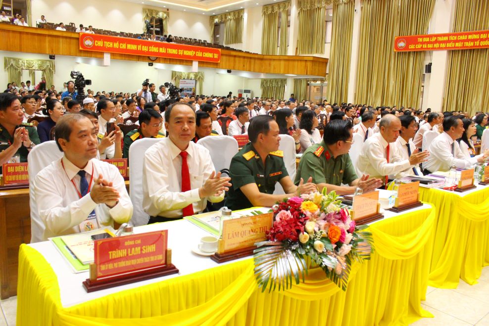 Đại biểu dự Đại hội đại biểu MTTQ Việt Nam tỉnh An Giang lần thứ XI. Ảnh: Lâm Điền