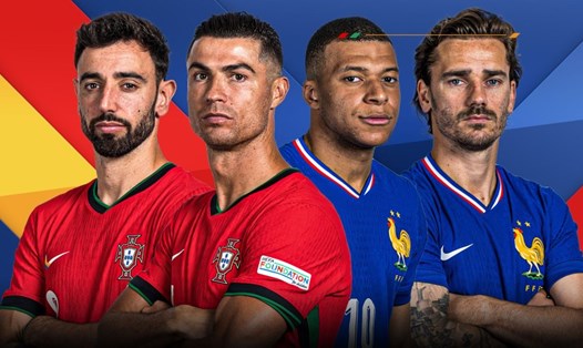 Bồ Đào Nha và Pháp đại chiến ở tứ kết EURO 2024. Ảnh: Sky Sports