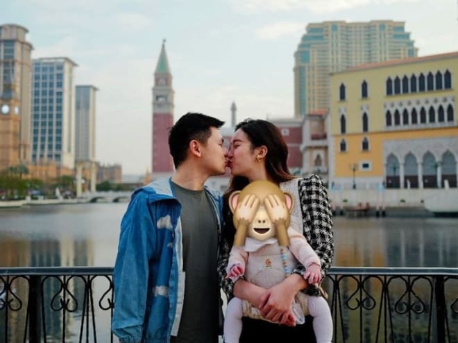 Vợ chồng Đỗ Mỹ Linh hé lộ con gái tên Tuệ An. Ảnh: Facebook nhân vật