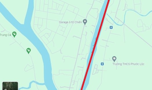 Sở GTVT thông báo hạn chế lưu thông đường thủy nội địa trên rạch Ông Lớn 2 - sông Phước Kiểng - Mương Chuối. Ảnh minh họa: Google map