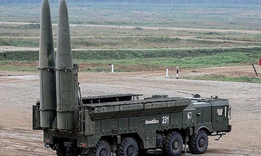 Hệ thống tên lửa đạn đạo tầm ngắn di động Iskander-M của Nga. Ảnh: TASS