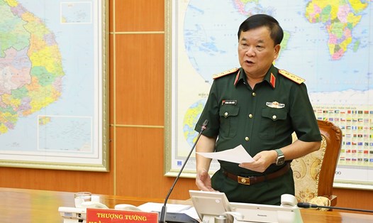 Thượng tướng Hoàng Xuân Chiến, Ủy viên Trung ương Đảng, Thứ trưởng Bộ Quốc phòng, Trưởng Ban soạn thảo luật. Ảnh: T.Vương