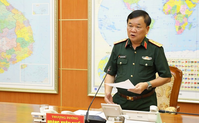 Thượng tướng Hoàng Xuân Chiến, Ủy viên Trung ương Đảng, Thứ trưởng Bộ Quốc phòng, Trưởng Ban soạn thảo luật. Ảnh: T.Vương