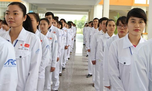 Ứng viên điều dưỡng, hộ lý đi làm việc tại Nhật Bản. Ảnh:  Hải Nguyễn
