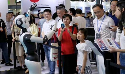 Nhiều robot đặc sắc đã xuất hiện tại Hội nghị AI Thế giới tại Thượng Hải, Trung Quốc. Ảnh: Xinhua