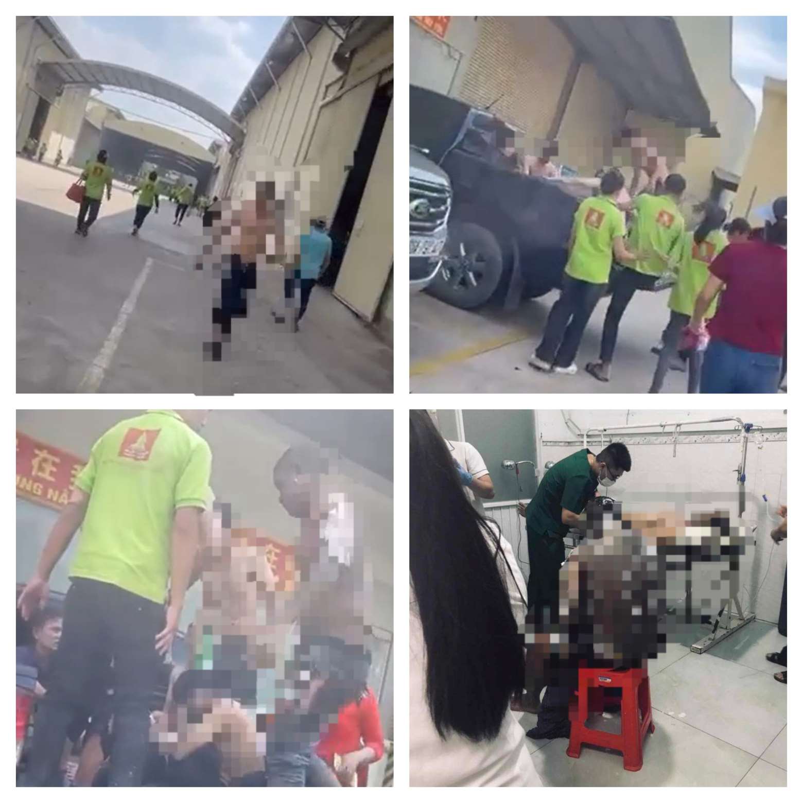 Có ít nhất 6 người bị bỏng trong vụ cháy chiều 6.7 ở công ty gỗ H.T. Ảnh: Đình Trọng