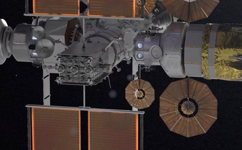 Mẫu thiết kế Trạm vũ trụ Mặt trăng Gateway. Ảnh: NASA