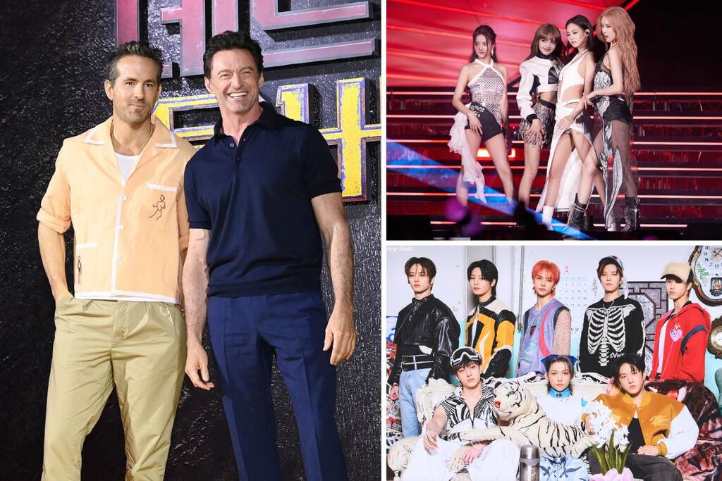 Ryan Reynolds (trái) yêu thích Blackpink, Stray Kids. Ảnh: Naver