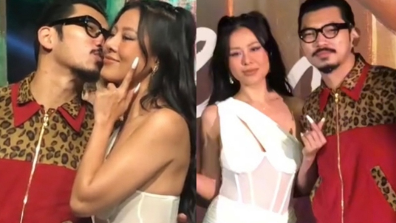 Nam Thư có hành động thân thiết với Hà Hiền. Ảnh: Cắt từ video.