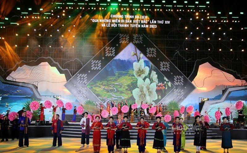 Chương trình Qua những miền di sản Việt Bắc lần thứ XIV. Ảnh: Lam Thanh