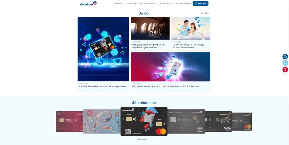 Website mới giúp khách hàng thuận tiện trong tiếp cận và tìm kiếm thông tin cần thiết. Ảnh: VietinBank