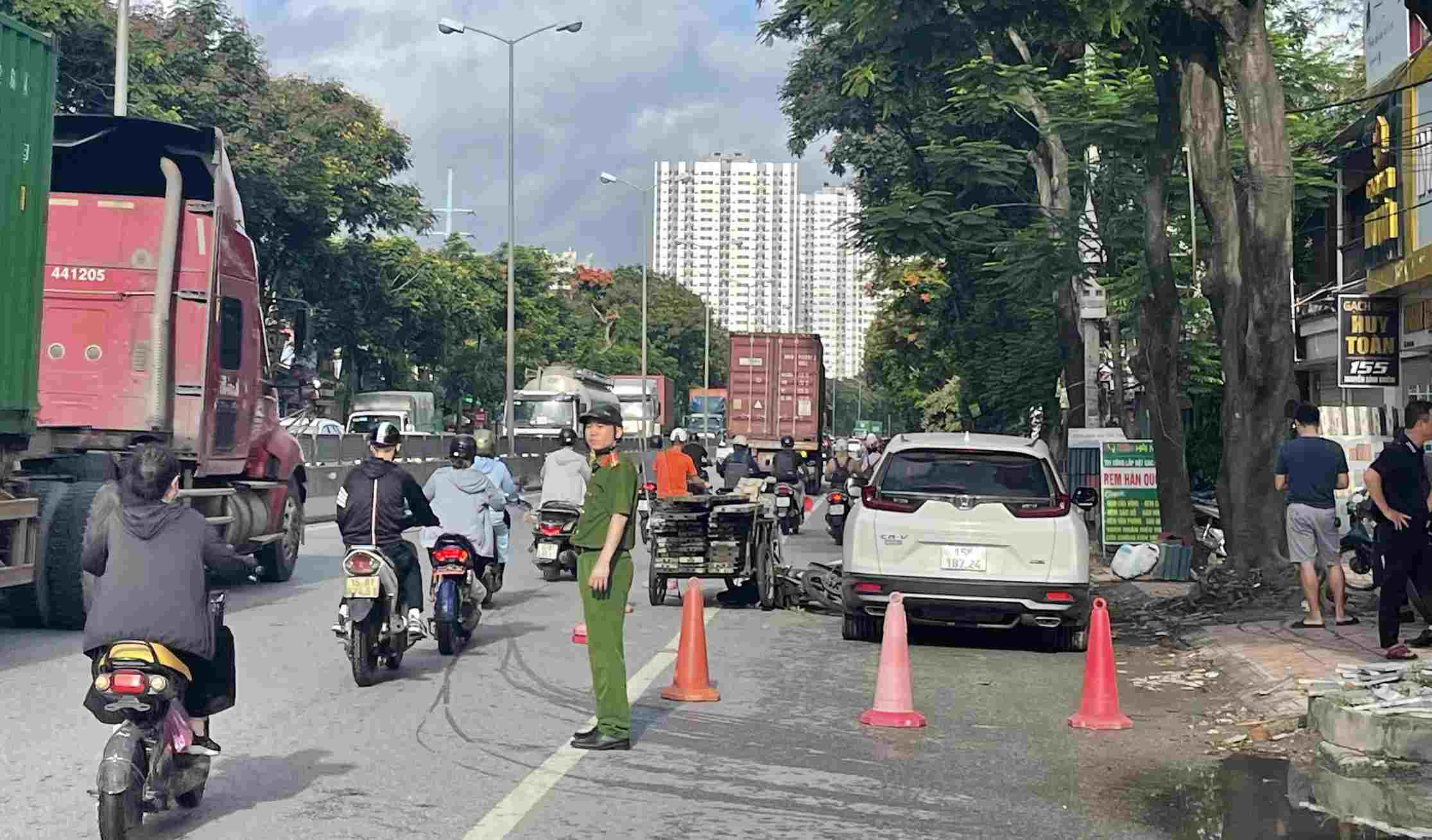 Hiện trường vụ tai nạn. Ảnh: Lê Long