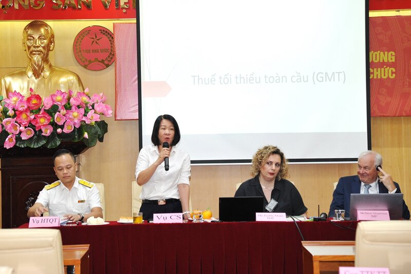 Phó Vụ trưởng Mạnh Thị Tuyết Mai phát biểu khai mạc hội thảo. Ảnh: Tổng cục Thuế

