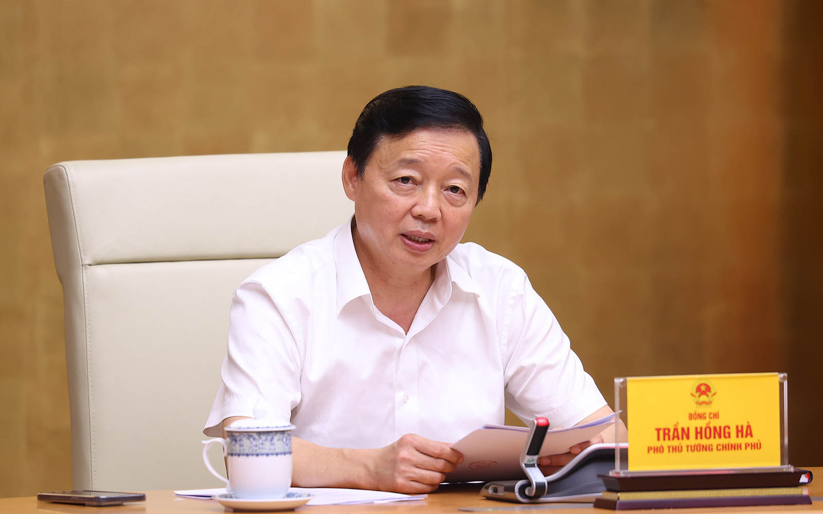 Phó Thủ tướng Chính phủ Trần Hồng Hà chủ trì cuộc họp. Ảnh: VGP