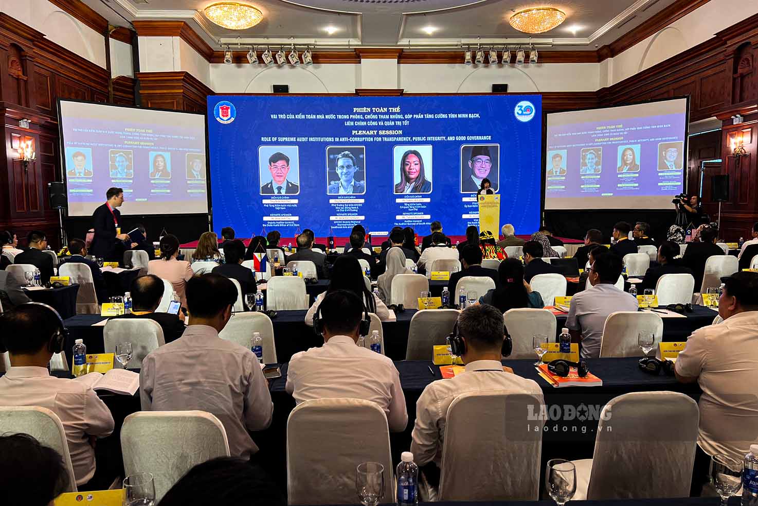 Quang cảnh hội thảo quốc tế do Kiểm toán Nhà nước Việt Nam tổ chức.