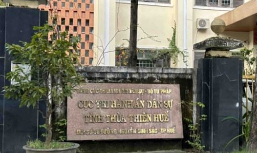 Cục Thi hành án dân sự tỉnh Thừa Thiên Huế - nơi có cục trưởng bị kỷ luật. Ảnh: Ngọc Minh.