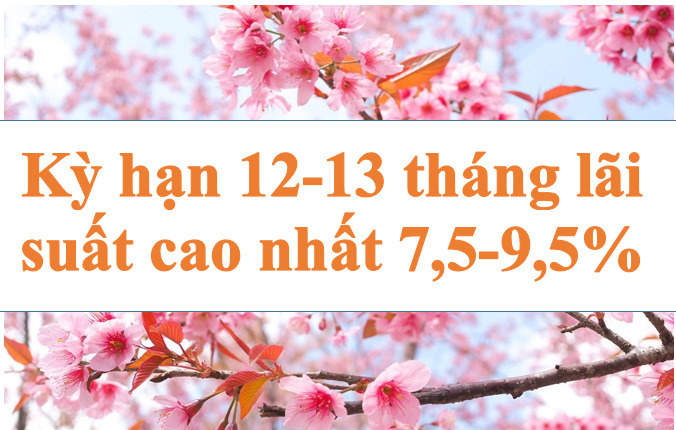 4 ngân hàng niêm yết lãi suất trên 7,5% kỳ hạn 12, 13 tháng.  Đồ họa: Hà Vy