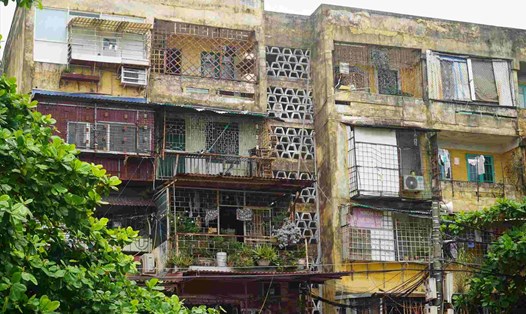 Khu chung cư Vạn Mỹ, quận Ngô Quyền, Hải Phòng chuẩn bị di dời. Ảnh: Mai Dung