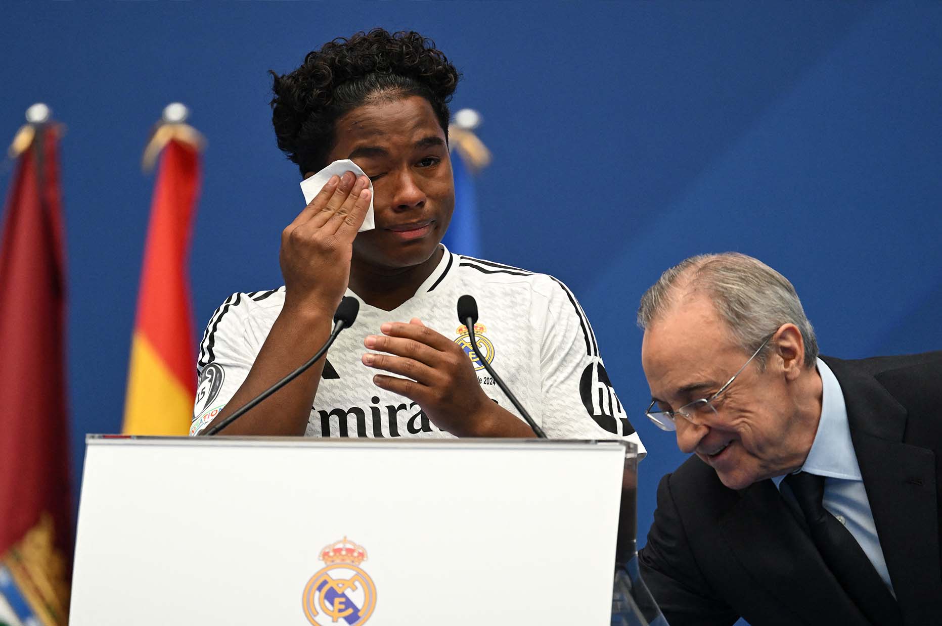 Endrick cried during his Real Madrid debut. Photo: AFP