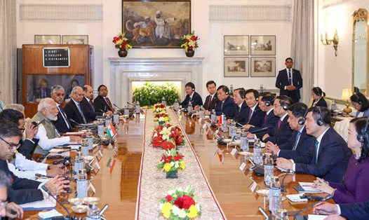 Quang cảnh cuộc hội đàm. Ảnh: VGP