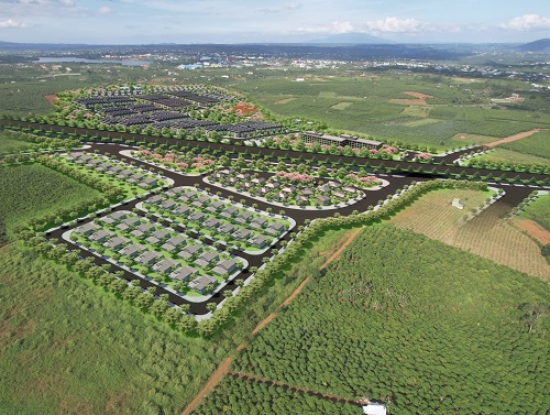 Mô phỏng khu đất tái định cư để phục vụ thi công dự án cao tốc. Ảnh: Thanh Quân