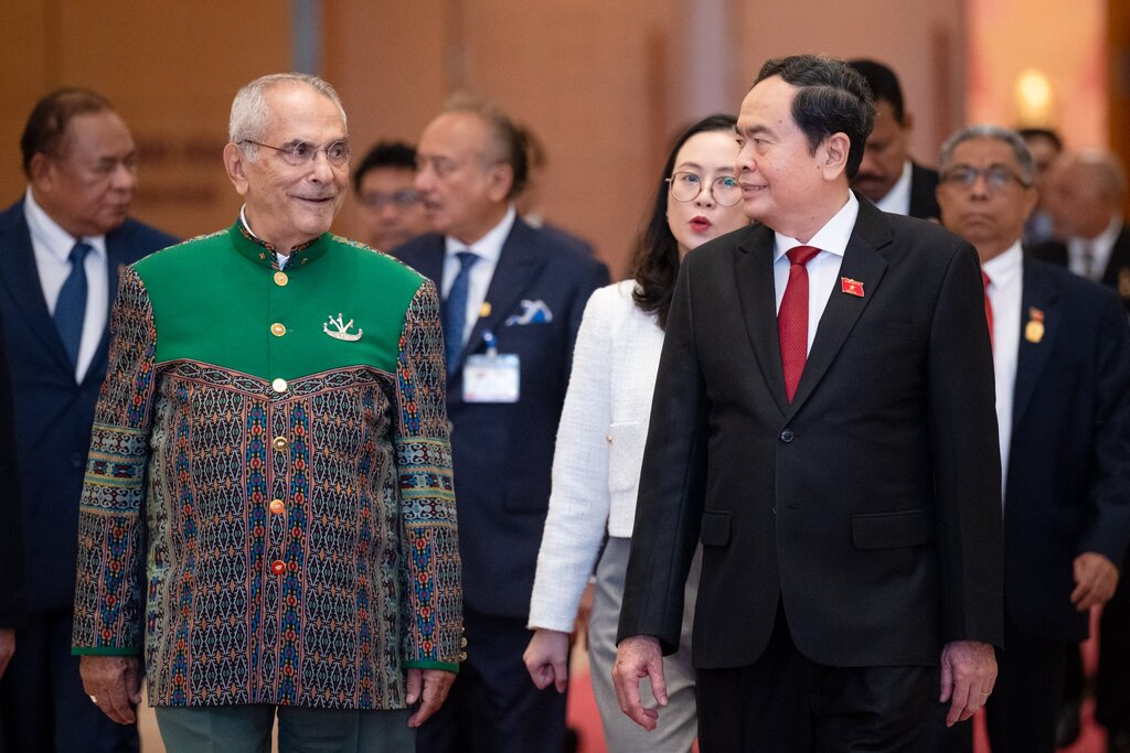 Chủ tịch Quốc hội Trần Thanh Mẫn và Tổng thống Timor Leste Jose Ramos-Horta. Ảnh: Hải Nguyễn
