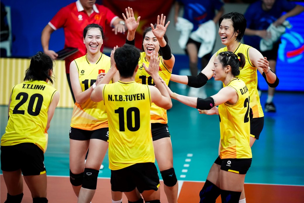 The Vietnamese women's volleyball team has defeated the Philippines 3 times recently. Photo: VFV