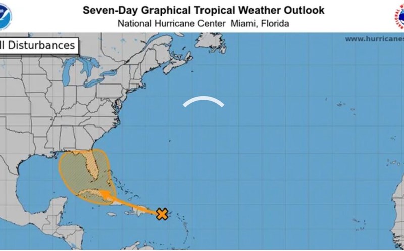 Bão số 4 ở Đại Tây Dương dự kiến hình thành trong vài ngày tới. Ảnh: NHC