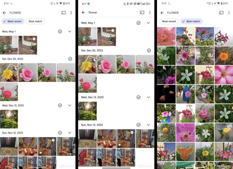 Illustration of how the new search filters on Google Photos work. Image: Android Authority