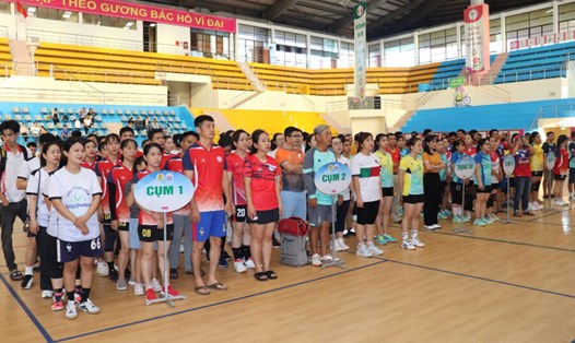 Hơn 250 vận động viên là cán bộ, công chức, viên chức, người lao động ngành Y tế tỉnh Đồng Tháp tham gia tranh tài. Ảnh: Lưu Hùng