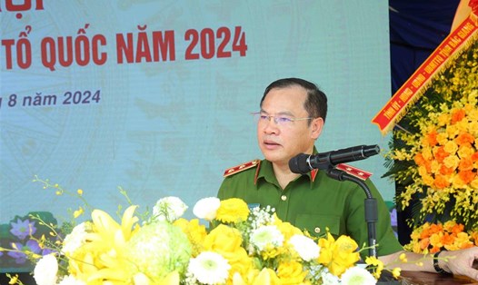 Thứ trưởng Nguyễn Văn Long dự Ngày hội toàn dân Bảo vệ an ninh Tổ quốc ở Bắc Giang. Ảnh: Bộ Công an